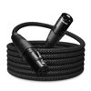 Picture of SONICAKE XLR Microphone Cable Male to Female 3 Pin Nylon Braided for Studio Recording and Live Production 6 Feet/2M, Black
