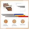 Picture of Tarpop 3 Pieces Tapered Guitar Nut Files Nut Slotting Files Set Double Edge Fret File Electric Guitar Fret Tools Fret Crowning Files for Bass (Guitar)