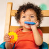 Picture of Bright Starts Chance of Smiles Silicone Teether 2-Pk, Easy-Grasp Sun and Rainbow, Unisex, 3 Months+