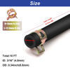 Picture of Tnisesm 3/16 Inch ID Fuel Line Hose 10 Feet + 20Pcs 2/5" ID Hose Clamps for Kawasaki Kohler Briggs & Stratton Small Gas Diesel Powersports Engines and Generators