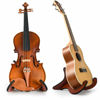 Picture of LALAOKS Wooden Ukulele Stand Violin Mandolin Folding Portable Stand (rosewood)