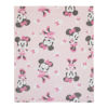 Picture of Disney Minnie Mouse Pastel Pink, White & Black Bows & Icons Super Soft Baby Blanket, Pink, White, Black