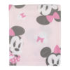 Picture of Disney Minnie Mouse Pastel Pink, White & Black Bows & Icons Super Soft Baby Blanket, Pink, White, Black