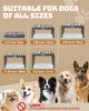 Picture of Jovrun Elevated Dog Bowls, Dog Feeder with 2 Stainless Steel Bowls &1 Slow Feeder Dog Bowls, 5 Heights Adjustable Raised Dog Bowls Stand for Medium Large Dogs, Dog Food Bowls with Non-Slip Feet