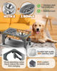 Picture of Jovrun Elevated Dog Bowls, Dog Feeder with 2 Stainless Steel Bowls &1 Slow Feeder Dog Bowls, 5 Heights Adjustable Raised Dog Bowls Stand for Medium Large Dogs, Dog Food Bowls with Non-Slip Feet