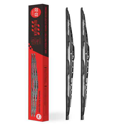 Picture of BERG REGEN® 22 inch 2 Pack Silicone Windshield Wiper Blades Replacement for Ford F150 F250 F350 F450 F550 2021 2020 2019 2018 2017 2016 2015-2009 -Original Factory Quality Wiper Blades (Pack of 2)