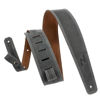 Picture of Nefelibata Guitar Strap, 2.5" Wide Full Grain Leather Guitar Straps with Foam Padding and Cable Storage Loop, for Kids, Men and Women, for Acoustic, Bass and Electric Guitars-Vintage Grey