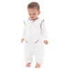 Picture of Tealbee DREAMSUIT: Toddler Sleep Sack with Feet 3T 4T - 1.2 TOG Lightweight Baby Wearable Blanket for Walkers - Rayon made from Bamboo, Organic Cotton Sleeping Bag - Love Milk