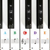 Picture of Piano Keyboard Stickers, Removable Colorful Piano Keyboard Note Labels for 88/61/54/49 Key, Transparent Large Bold Letter Piano Stickers for Beginners