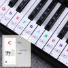 Picture of Piano Keyboard Stickers, Removable Colorful Piano Keyboard Note Labels for 88/61/54/49 Key, Transparent Large Bold Letter Piano Stickers for Beginners