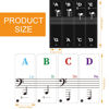 Picture of Piano Keyboard Stickers, Removable Colorful Piano Keyboard Note Labels for 88/61/54/49 Key, Transparent Large Bold Letter Piano Stickers for Beginners