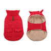 Picture of Queenmore Warm Dog Coat, Cold Weather Puffer Dog Coat, Quilting Winter Dog Jacket Ultra Thick Plush Lining with Storage Pockets (Red, X-Large)