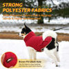 Picture of Queenmore Warm Dog Coat, Cold Weather Puffer Dog Coat, Quilting Winter Dog Jacket Ultra Thick Plush Lining with Storage Pockets (Red, X-Large)