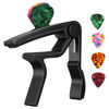 Picture of Guitar Capo, Black Capo, Pick Holder on Capo for Acoustic Electric Guitar,Ukulele,Mandolin,Banjo (Black)