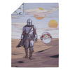 Picture of Star Wars The Mandalorian Grey, Tan and Blue 4 Piece Toddler Bed Set - Comforter, Fitted Bottom Sheet, Flat Top Sheet, and Reversible Pillowcase