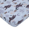 Picture of Star Wars The Mandalorian Grey, Tan and Blue 4 Piece Toddler Bed Set - Comforter, Fitted Bottom Sheet, Flat Top Sheet, and Reversible Pillowcase