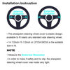 Picture of Soft Fluffy Sheepskin Car Steering Wheel Cover for Universal Auto Vehicle Women Man 14 1/2 inch-15 1/2inch Fuzzy Accessories (Alpine Green)
