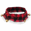 Picture of Huxley & Kent Ruff Pet Scrunchy | Buffalo Check (Small) | Festive Christmas/Holiday Neckwear for Dogs/Cats | Fun Stretchable Costume Accessory | Soft Collar with Bells