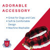 Picture of Huxley & Kent Ruff Pet Scrunchy | Buffalo Check (Small) | Festive Christmas/Holiday Neckwear for Dogs/Cats | Fun Stretchable Costume Accessory | Soft Collar with Bells