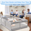 Picture of XVISHX Baby Playpen 50 x 50 Inch Play Pen Playards, Playpen for Babies and Toddlers, Baby Playard for Indoor & Outdoor Active Center Game Fence, with Skin-Friendly Fabric and Soft Breathable Mesh Grey