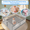 Picture of XVISHX Baby Playpen 50 x 50 Inch Play Pen Playards, Playpen for Babies and Toddlers, Baby Playard for Indoor & Outdoor Active Center Game Fence, with Skin-Friendly Fabric and Soft Breathable Mesh Grey