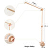 Picture of Baby Crib Mobile Arm,HBM Wooden Mobile Arm for Crib Mobile Hanger for Crib Baby Girl Nursery Decor