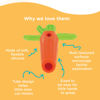 Picture of Nuby Silicone Carrot Tube Teether - Baby Teething Toy - Massaging Bristles for Sore Gums - 3+ Months