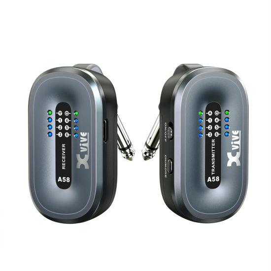 Picture of Xvive A58 Wireless Guitar System 5.8GHz Wireless Guitar Transmitter Receiver for Active or Passive Pickup Electric/Acoustic Bass Guitar