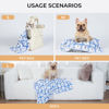 Picture of 1 Pack 3 Blankets Super Soft Fluffy Premium Cute Elephant Pattern Pet Blanket Flannel Throw for Dog Puppy Cat Blue/Pink/Yellow Medium(30x20 inch)