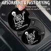 Picture of Car Coasters for Cup Holders，Car Cup Holder Coasters, 2 Pack Cup Holder Coasters for Car, Anti Slip Rubber Car Cup Mat with A Finger Notch, Cute Car Interior Accessories for Women2.75 Skull Skeleton