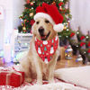Picture of ADOGGYGO Christmas Dog Bandana, Snowman Santa Dog Scarf, Premium Durable Fabric, Adjustable Fit Dog Christmas Bandanas for Large and Extra Large Dogs Pets (X-Large, Christmas)