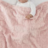 Picture of CREVENT 30"X40" Cozy Soft Warm Sherpa Baby Blanket for Girls Boys, Newborn Essentials for Infant, Baby Shower Receiving Gift - Pink Heart