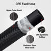 Picture of EVIL ENERGY 6AN Fuel Line Kit, 6AN Nylon Braided Fuel Line Hose Fitting Kit CPE 25FT Black