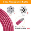 Picture of XiaZ Dog Tie Out Cable,Dog Chains for Outside with Swivel Hook, Dog Runner Leads for Yard Outdoor and Camping, Rust- Proof Training Leash for Small to Medium Pets Up to 250 LBS, 20ft，Pink