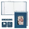 Picture of HenPisen Photo Album 4x6 100 Pockets, Linen Cover Top Loader Vertical, Slip-in Picture Blue Pockets Albums for Wedding, Family, Anniversary, Baby, Vacation