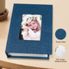 Picture of HenPisen Photo Album 4x6 100 Pockets, Linen Cover Top Loader Vertical, Slip-in Picture Blue Pockets Albums for Wedding, Family, Anniversary, Baby, Vacation
