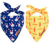Picture of Realeaf Easter Dog Bandanas 2 Pack, Triangle Reversible Pet Scarf for Boy and Girl, Premium Durable Fabric, Multiple Sizes Offered, Bandana for Small Medium Large and Extra Large Dogs (X-Large)