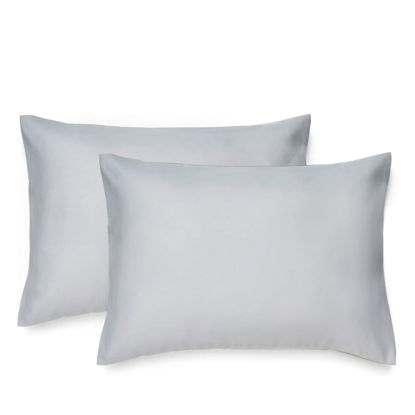 Picture of EXQ Home Toddler Pillowcases Zippered 13x18 Travel Pillow Case Set of 2, Small Pillow Case Fits Baby Pillow Sized 12x16, 13x18, Kids Pillowcases 2 Pack Machine Washable(Grey)