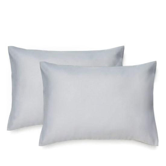 Picture of EXQ Home Toddler Pillowcases Zippered 13x18 Travel Pillow Case Set of 2, Small Pillow Case Fits Baby Pillow Sized 12x16, 13x18, Kids Pillowcases 2 Pack Machine Washable(Grey)