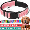 Picture of TECEUM Reflective Pet Collar - Pink - M - Extra Soft Padding - Basic Nylon Dog Collar - Quick Release Buckle - Fits Small, Medium and Large Dogs, Puppies, Cats - ESA & Service Dog Options