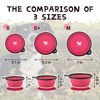 Picture of Collapsible Dog Bowls for Travel, 2-Pack Dog Portable Water Bowl for Dogs Cats Pet Foldable Feeding Watering Dish for Traveling Camping Walking with 2 Carabiners, BPA Free