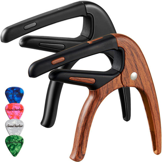 Picture of Guitar Capo Acoustic Capo Guitar Clamp for Acoustic Electric Bass Guitar Ukulele