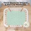 Picture of Pack and Play Sheets Fitted, 2-Pack Mini Crib Sheets - Pack N Play Sheets, Organic Fitted Crib Sheet for Pack and Play Mattress, Playard Baby Crib Sheets, Crib Sheets Neutral for Boys, Girls(Bunnies)