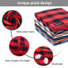 Picture of Gofshy Christmas Dog Bandana XLarge-Red Black Dog Scarf Buffalo Plaid Printing Adjustable Bib Handkerchief Accessories for Large Dogs (XL)