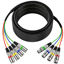 Picture of EBXYA 50 Ft 4 Channel XLR Snake Cable - 4 Colored Microphone Patch Cable, Recording Snake for Live, Recording, Studios 1 Pack