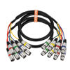 Picture of EBXYA 6Ft XLR Snake Cable 4 Channel - Premium Balanced Microphone Patch Cable XLR Male to Female for Live, Recording, Studios, 2 Pack
