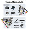 Picture of EBXYA 20 Feet XLR Snake 8 Channel - 8 Colored XLR Male to Female Cables, Recording Snake for Live, Recording, Studios