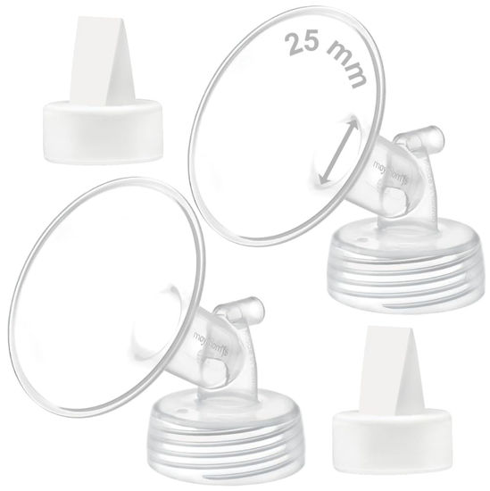 Picture of Maymom 25 mm Flange and Duckbill Valve Compatible with Spectra S1 Spectra S2 Spectra 9 Plus Not Original Spectra Pump Parts Replace Spectra S2 Pump Parts Spectra Flange Spectra Duckbill Valve
