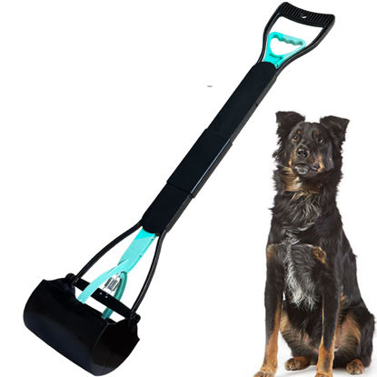 Picture of ienjoyed 32" Tall Pooper Scooper, Large Pooper Scooper for Dogs Heavy Duty, Dog Pooper Scooper with Long Handle & High Strength Durable Spring, Foldable Dog Poop Pick Up (Bottom Seamless)