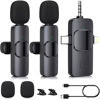 Picture of 3 in 1 Wireless Microphone for iPhone, Camera, iPhone Mic, USB-C Microphone, Wireless Lavalier Microphone, Professional Mini Microphone with Noise Reduction, Lapel Mic for Video/Vlog/TikTok/YouTube